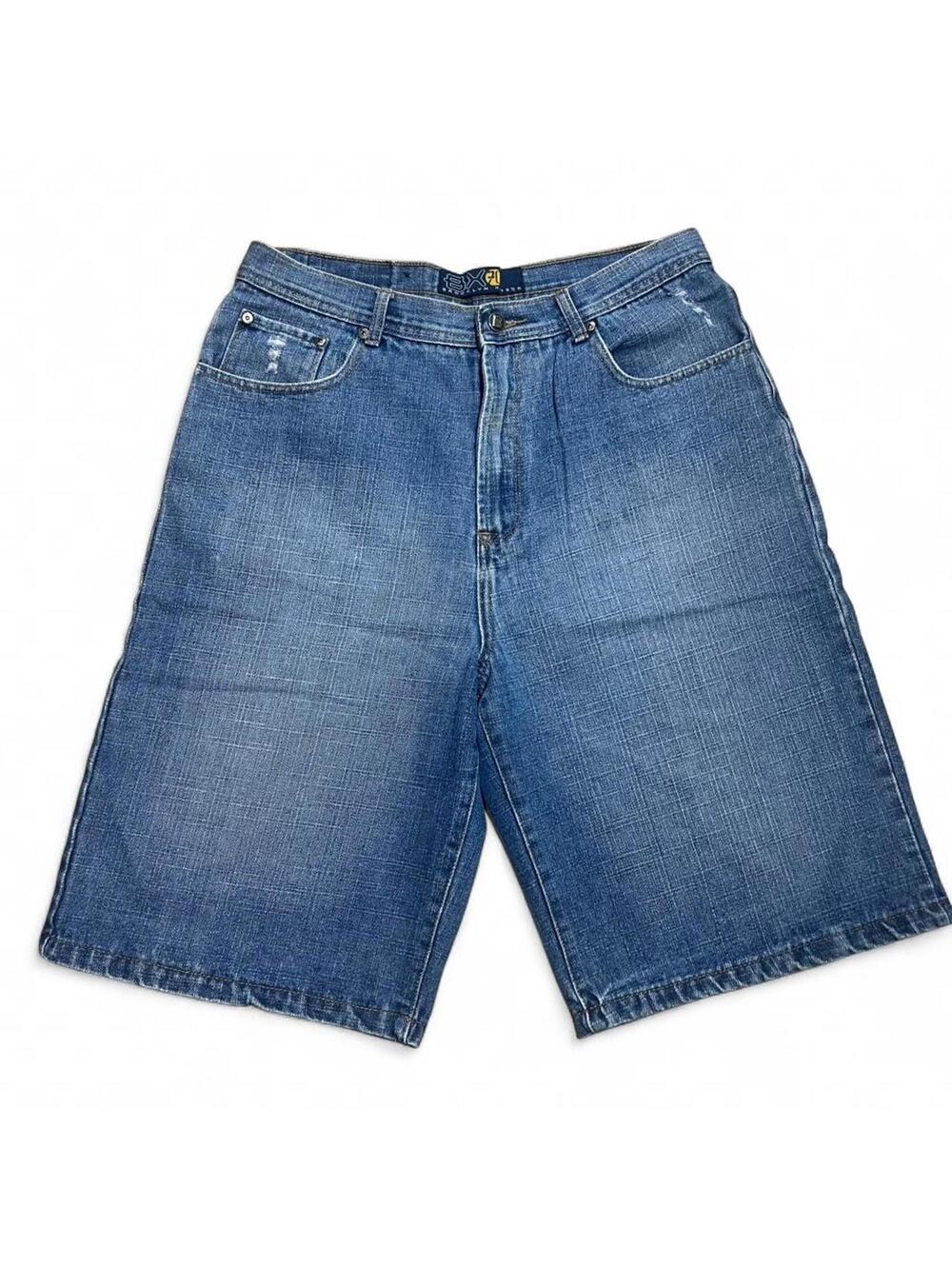 Y2K Long and Baggy Brooklyn Xpress Medium Wash Jorts